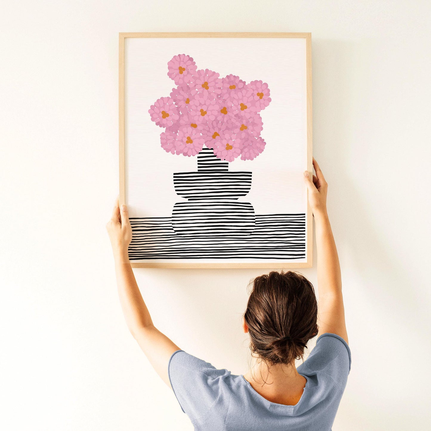 Dahlias Abstract Art Print - Unframed or Framed - 211017