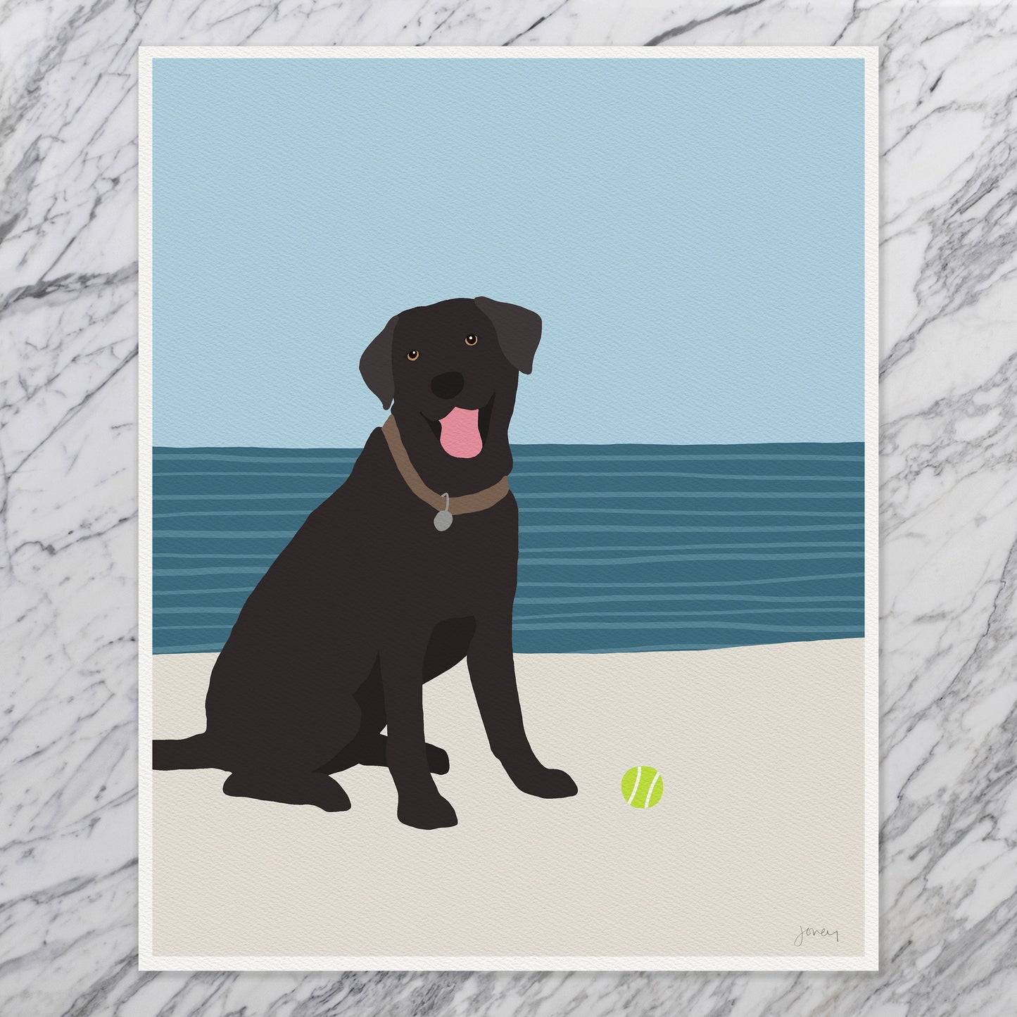 Black Labrador Art Print - Unframed or Framed - 160522