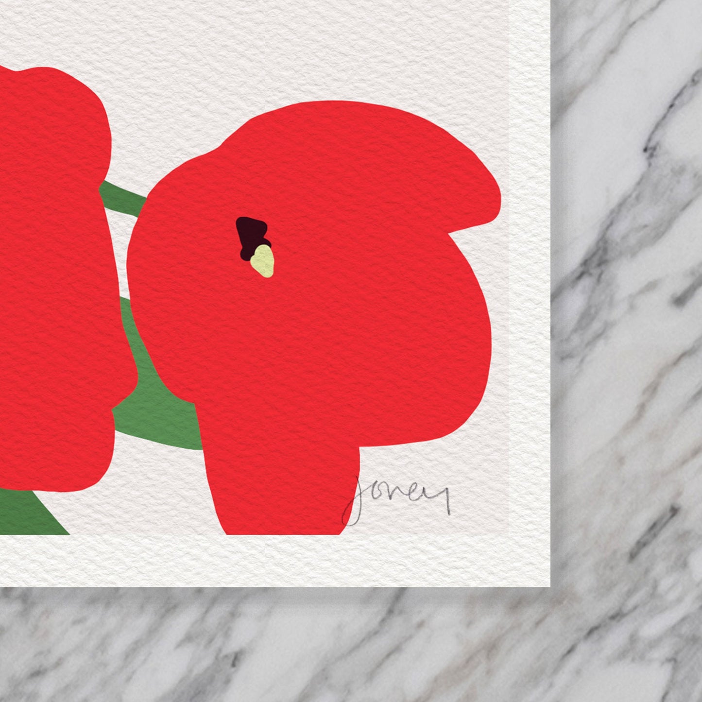 Red Hunter Tulips Art Print - Unframed or Framed - 140226