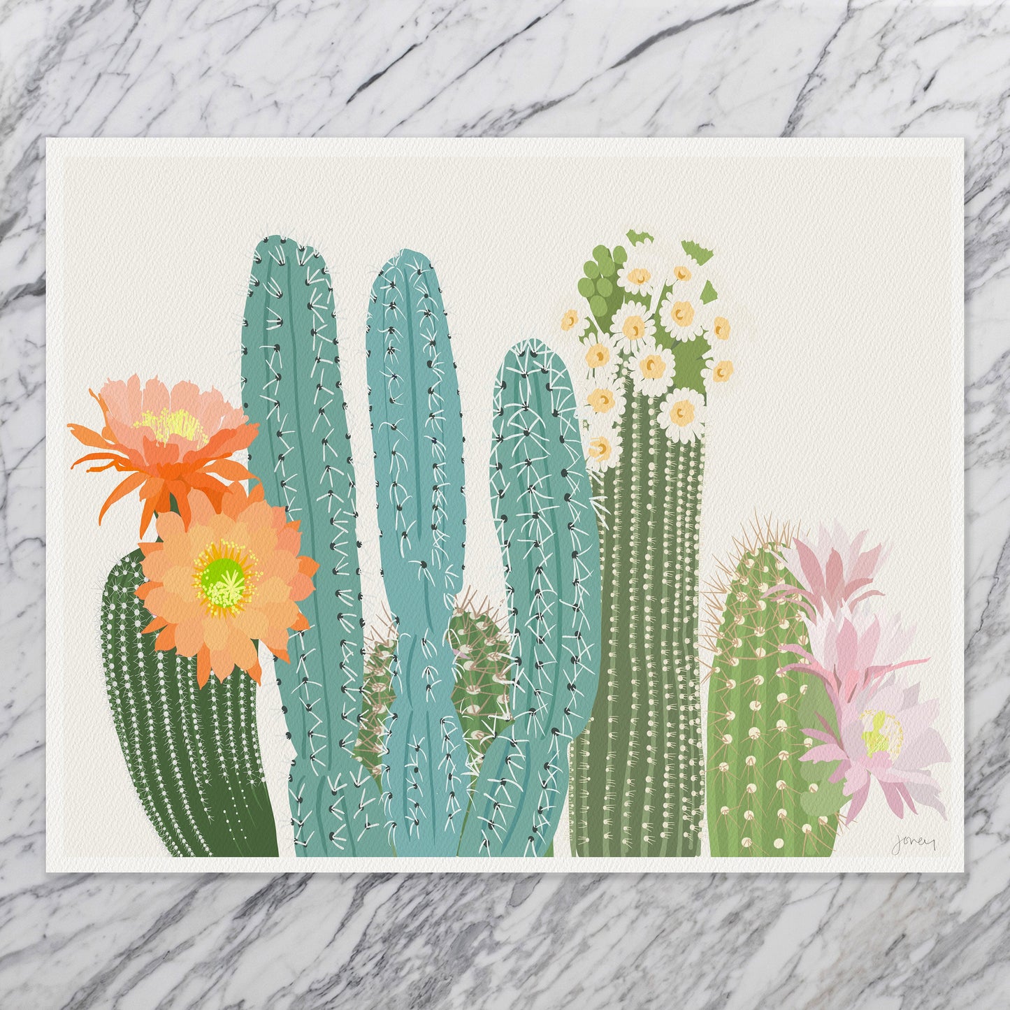 Cactus Flowers Art Print - Unframed or Framed - 211203
