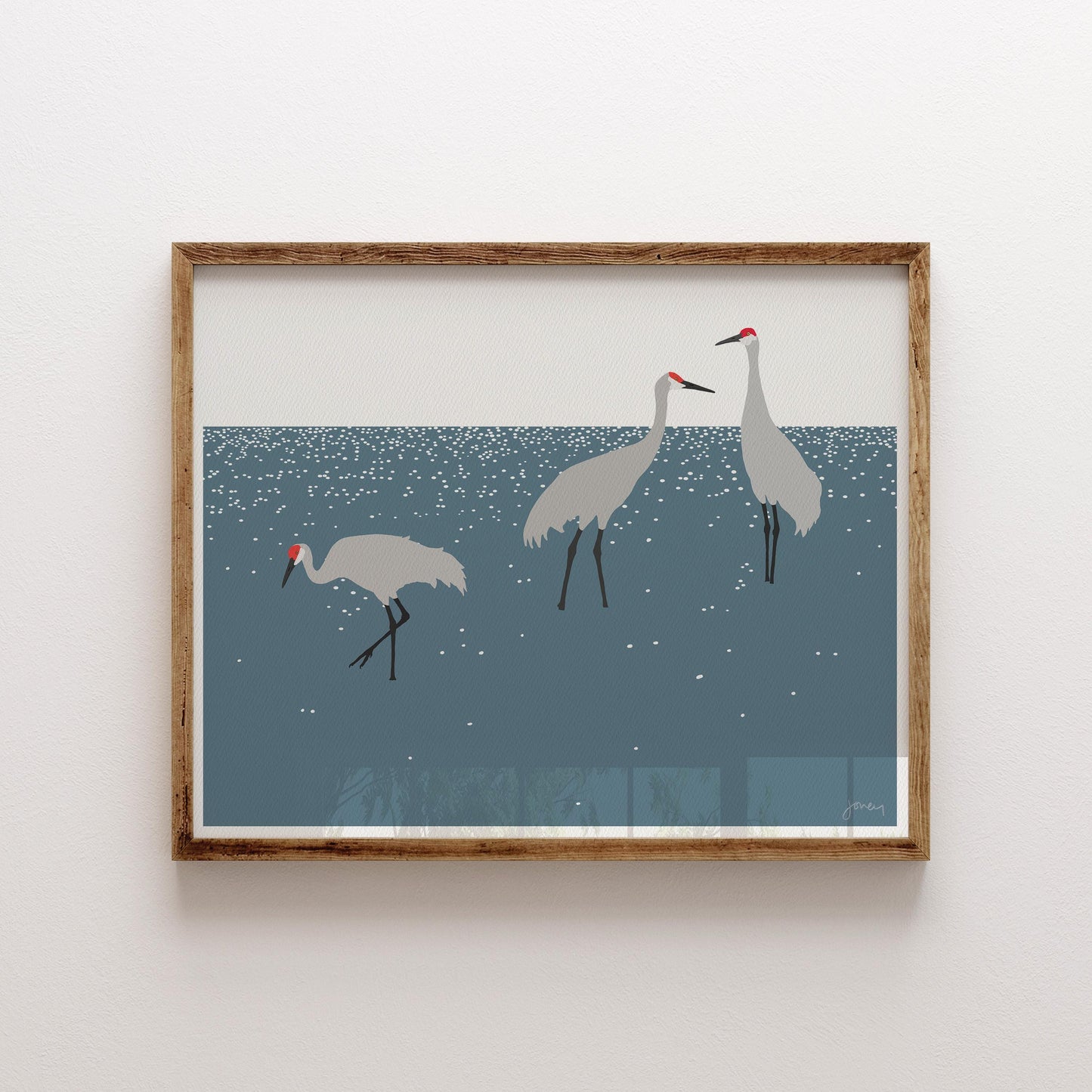 Sandhill Cranes Art Print - Unframed or Framed - 250131