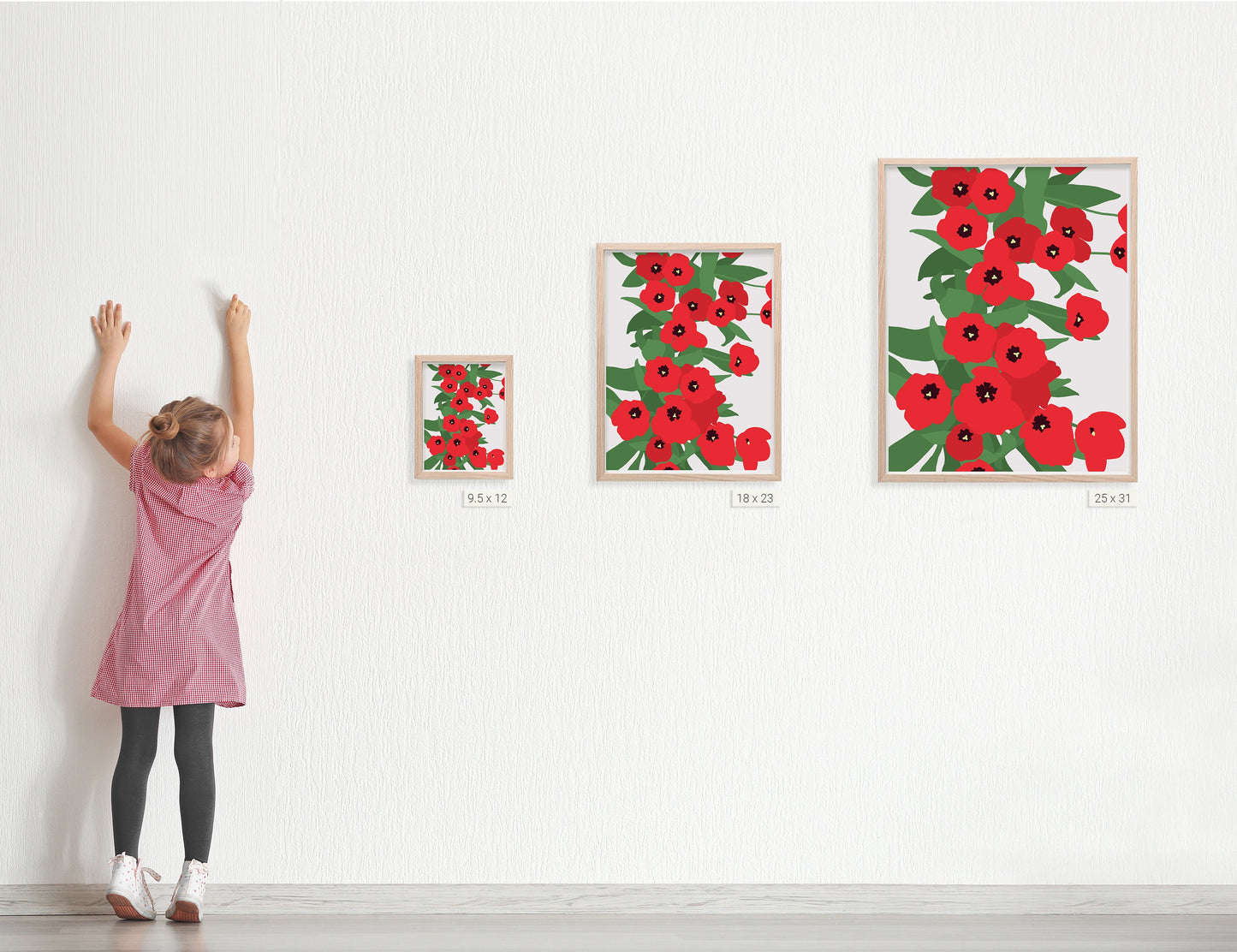 Red Hunter Tulips Art Print - Unframed or Framed - 140226