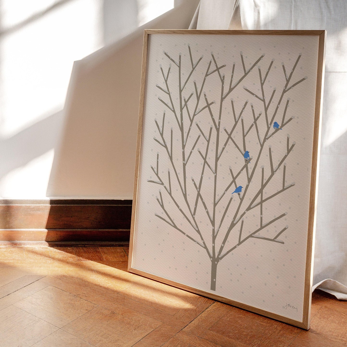 Winter Maple Abstract Art Print - Unframed or Framed - 231210