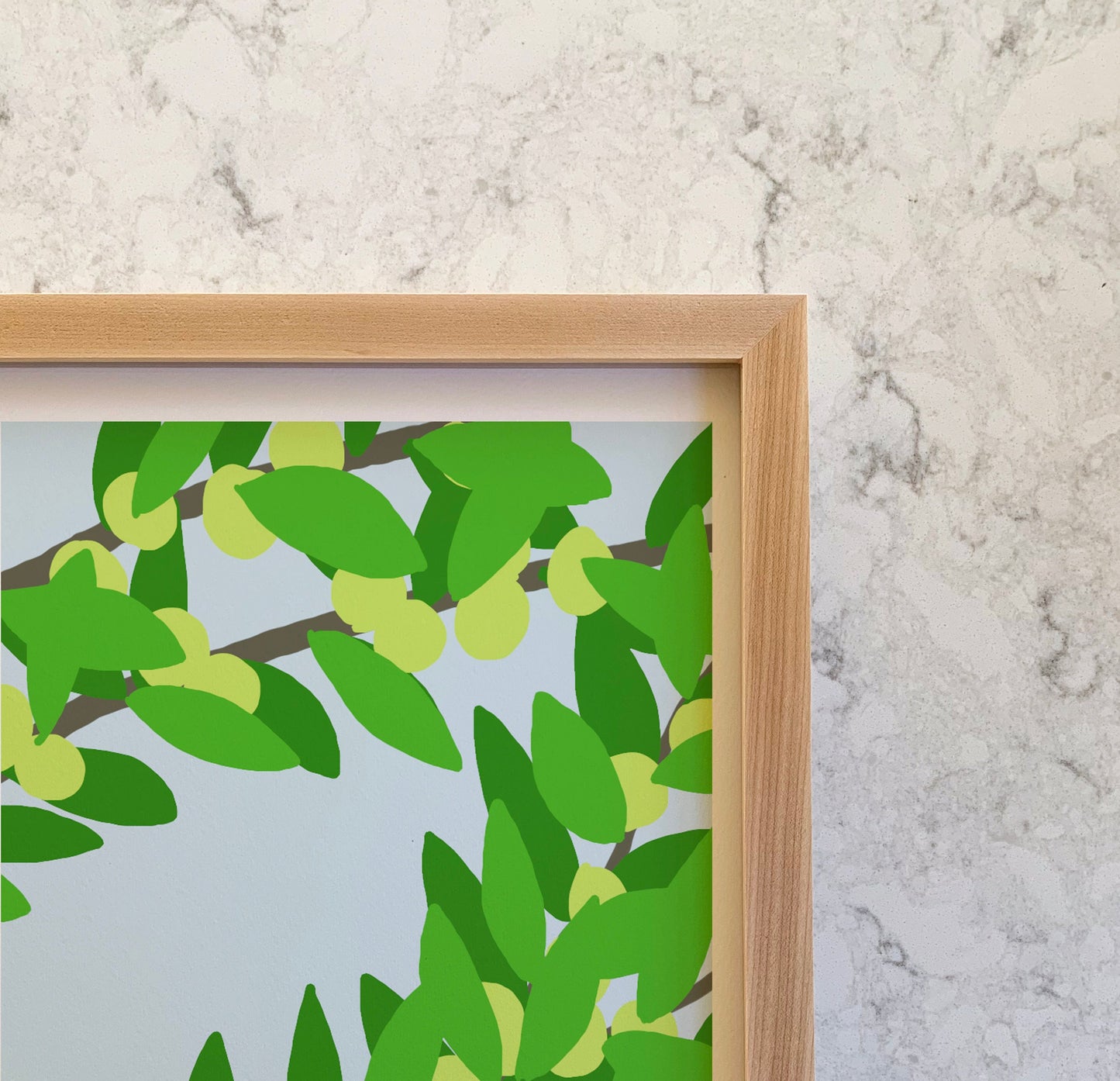 Plum Tree with Blue Jays in a Art Print - Unframed or Framed - 120626