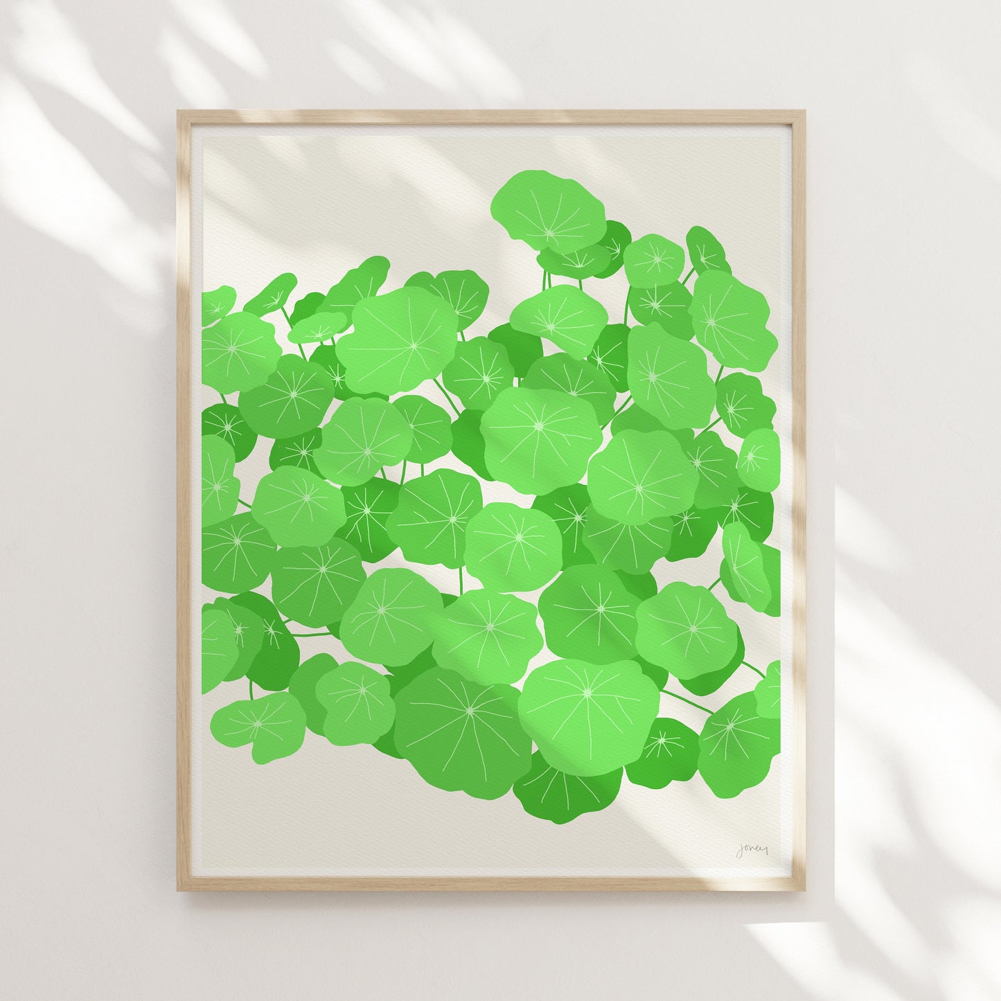 Nasturtium Leaves Art Print - Unframed or Framed - 120131