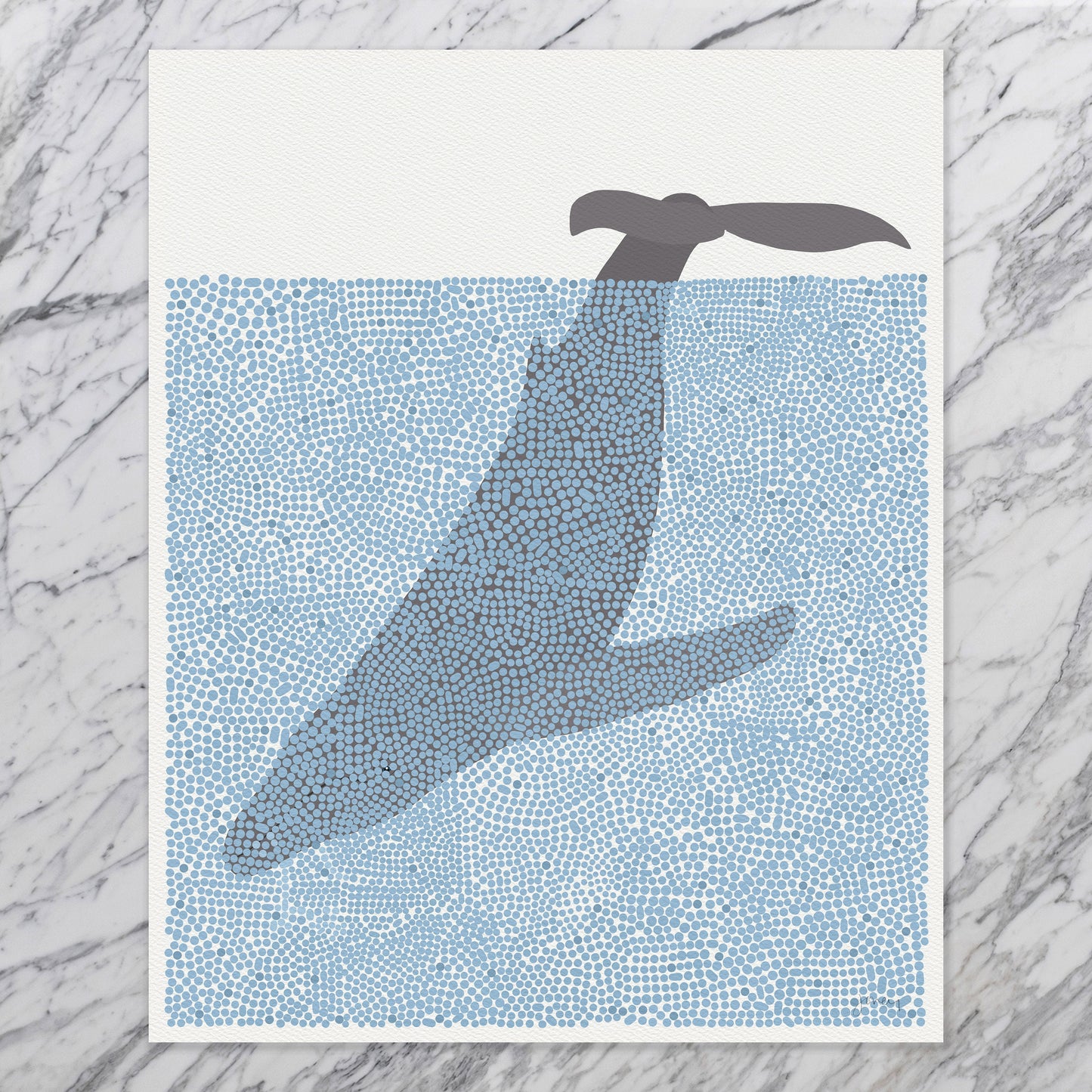 Abstract Whale Tale Art Print - Unframed or Framed - 240519