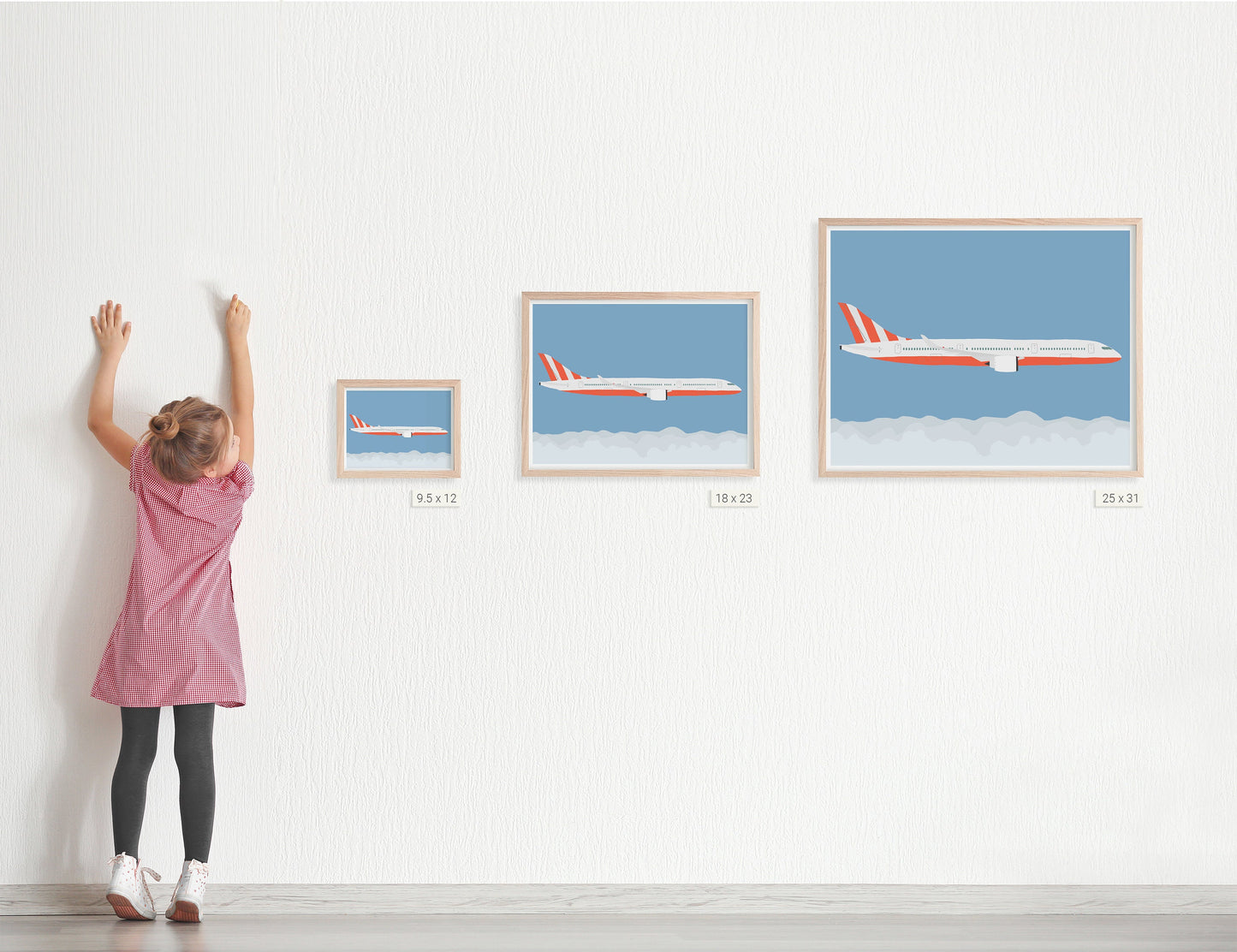 Plane in the Clouds Art Print - Unframed or Framed - 160125