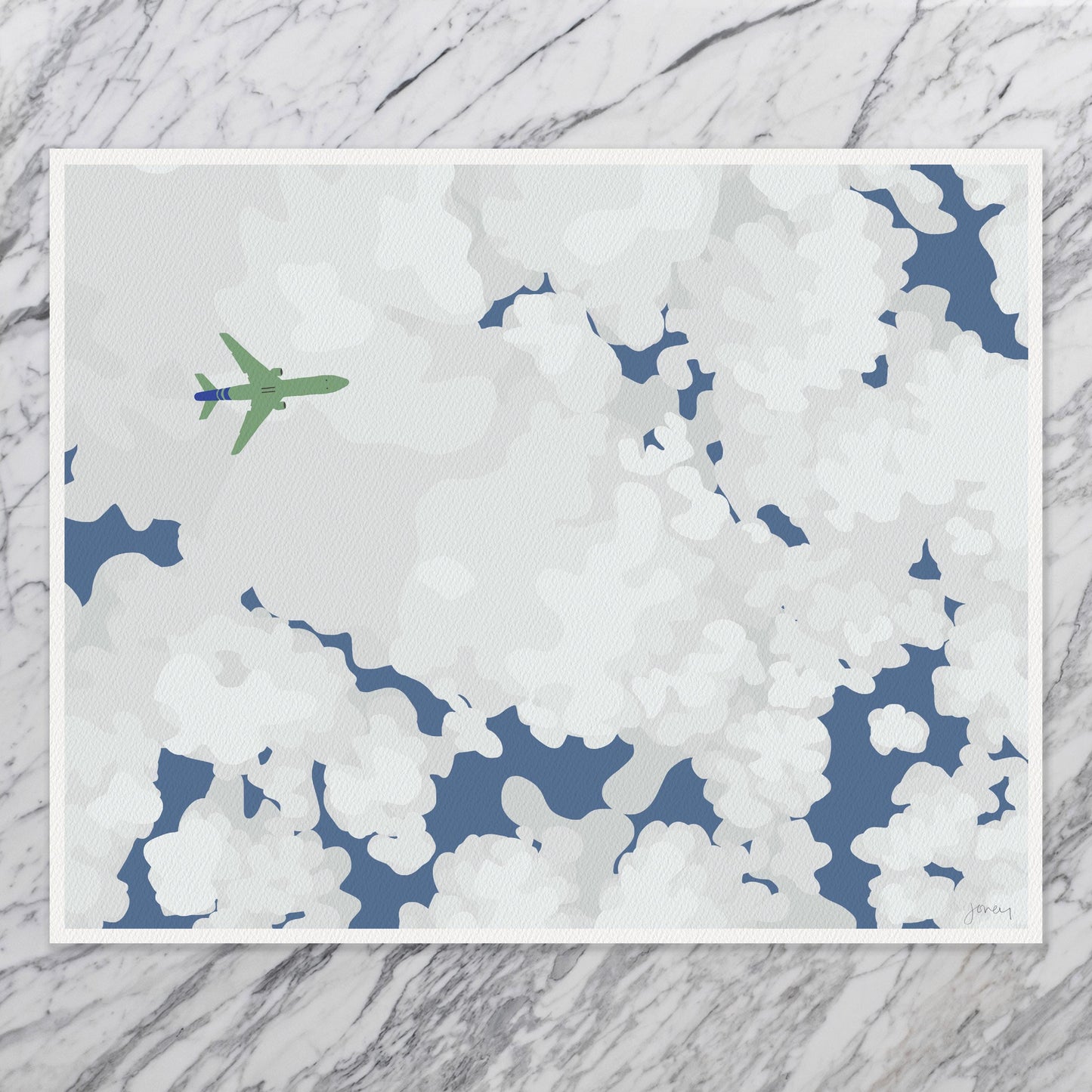 Airplane Overhead Art Print - Unframed or Framed - 250204