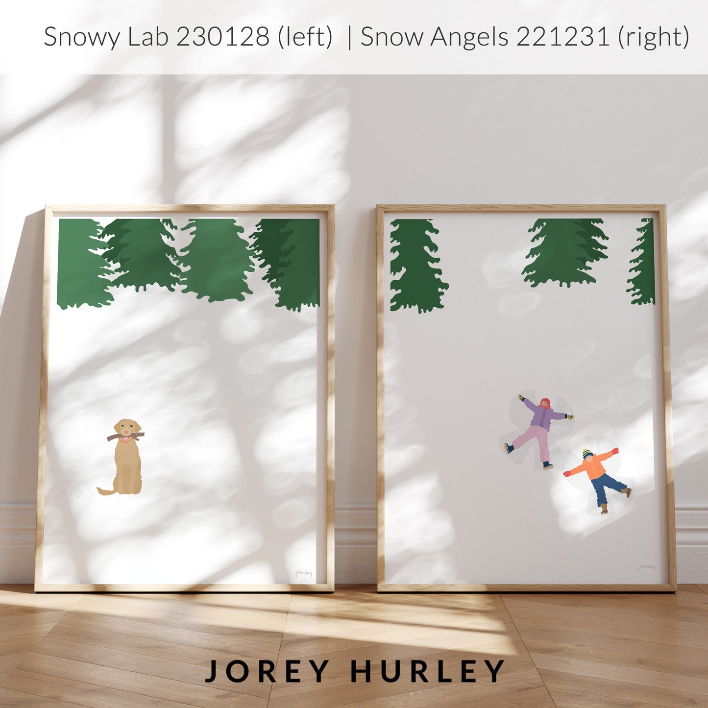 Labrador in the Snow Art Print - Unframed or Framed - 230128