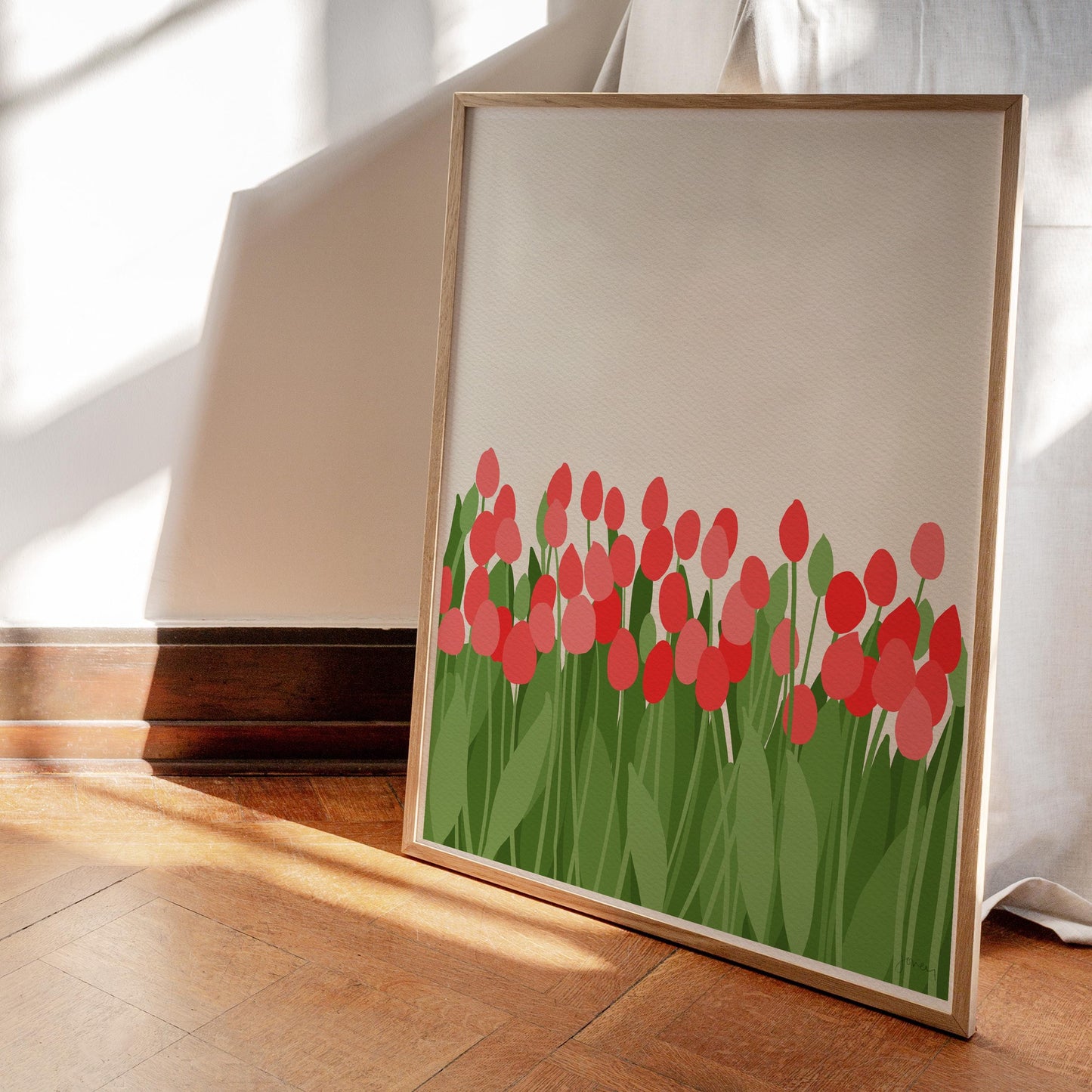 Red Tulips Art Print - Unframed or Framed - 130422