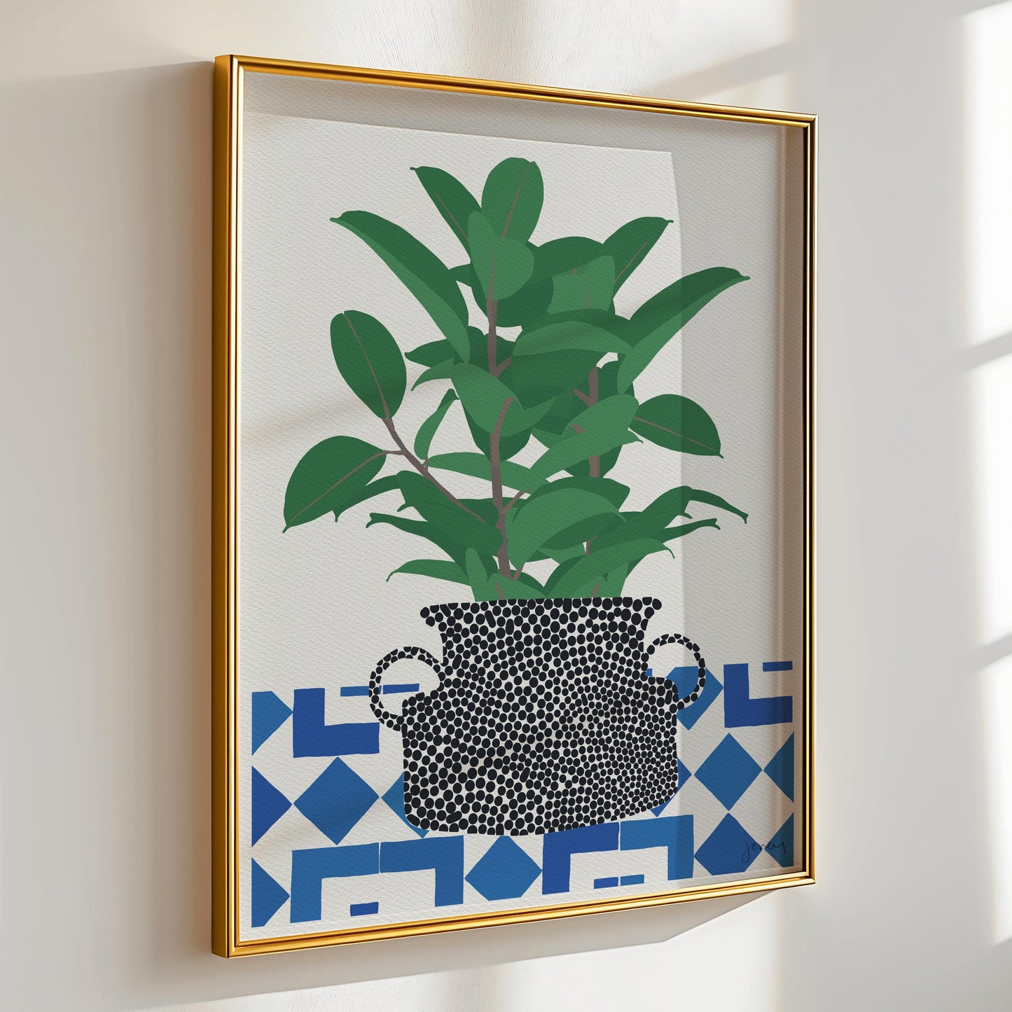 Tropical Leaves Still Life Art Print- Unframed or Framed - 200606