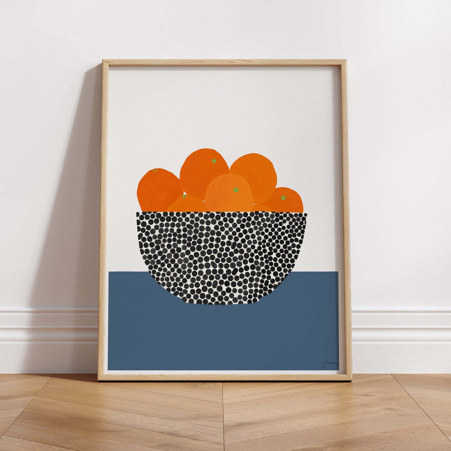 Bowl of Oranges Still Life Art Print - Unframed or Framed - 200616