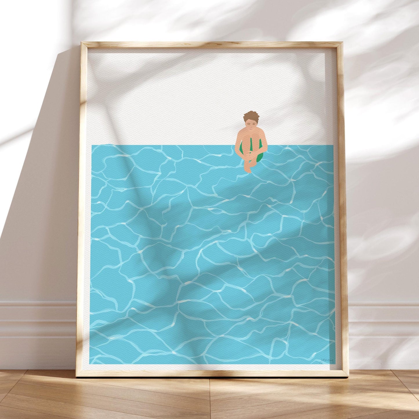 Pool Cannonball Art Print - Unframed or Framed - 240721