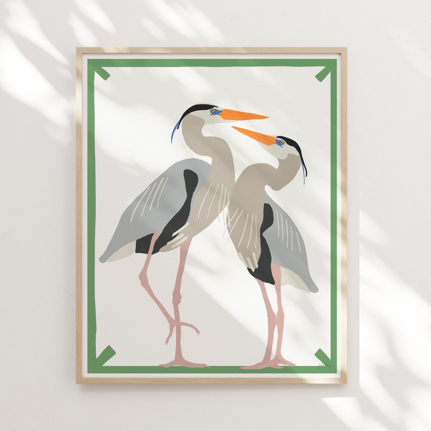 Pair of Herons Art Print – Signed Art on Museum Quality Paper