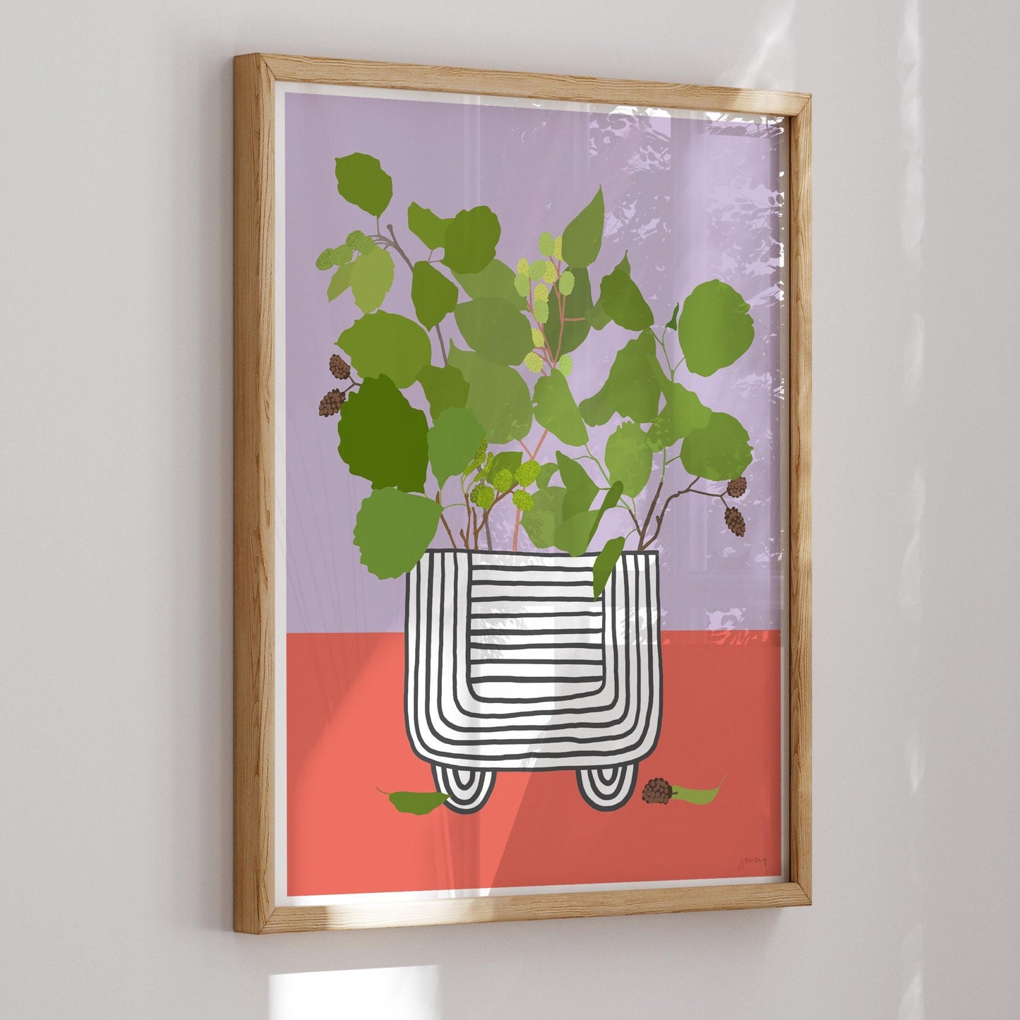 Alder Leaves Abstract Still Life Art Print - Unframed or Framed - 201219