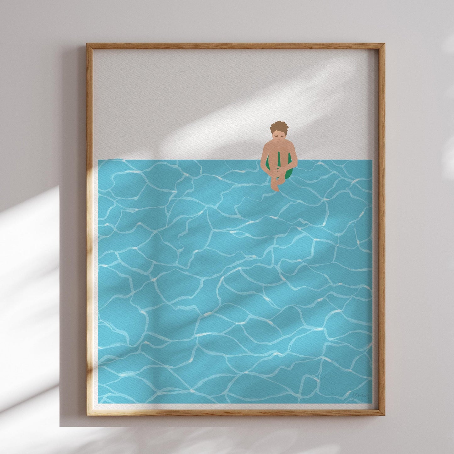Pool Cannonball Art Print - Unframed or Framed - 240721