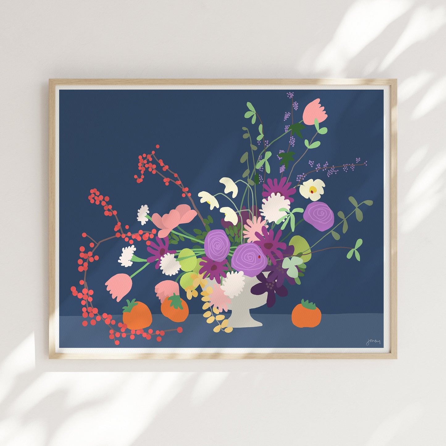 Persimmon Abstract Still Life Art Print - 191116