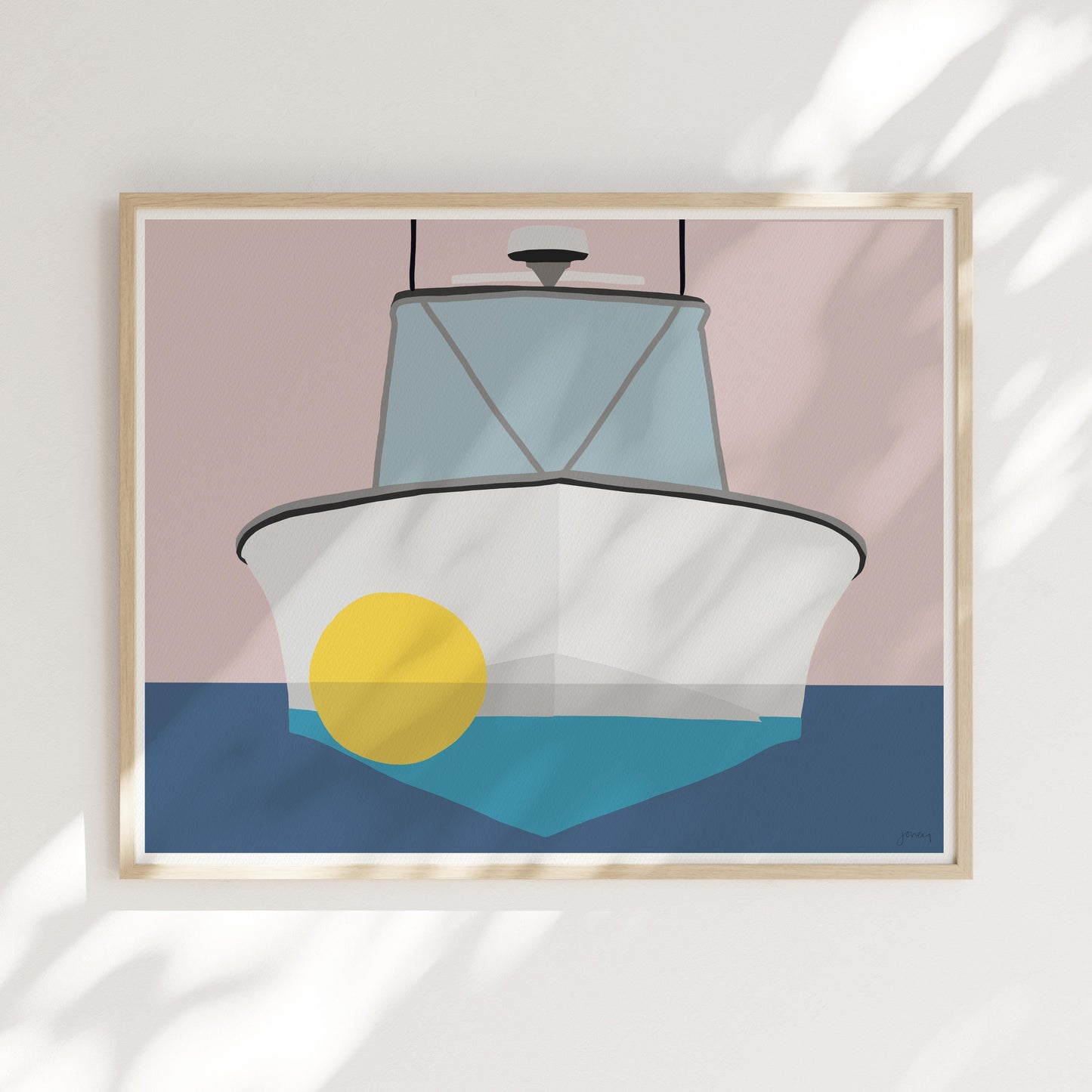 Center Console Fishing Boat Art Print - Signed - 260531