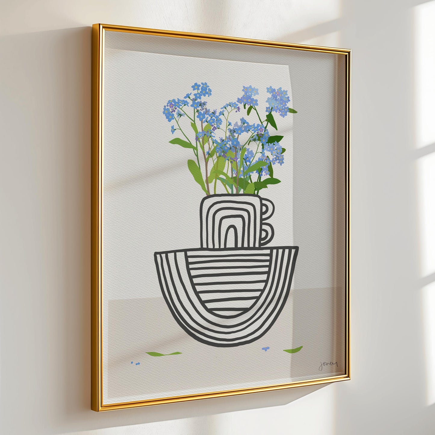 Forget-Me-Not Abstract Art Print - Unframed or Framed - 201123