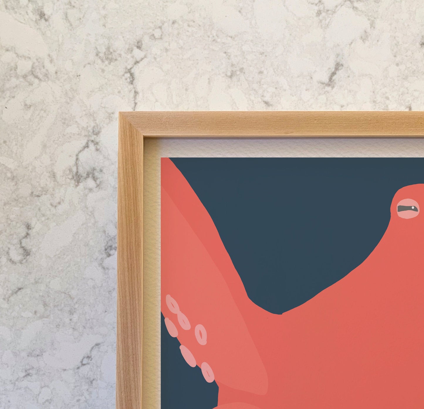 Red Octopus Art Print - Unframed or Framed - 150615