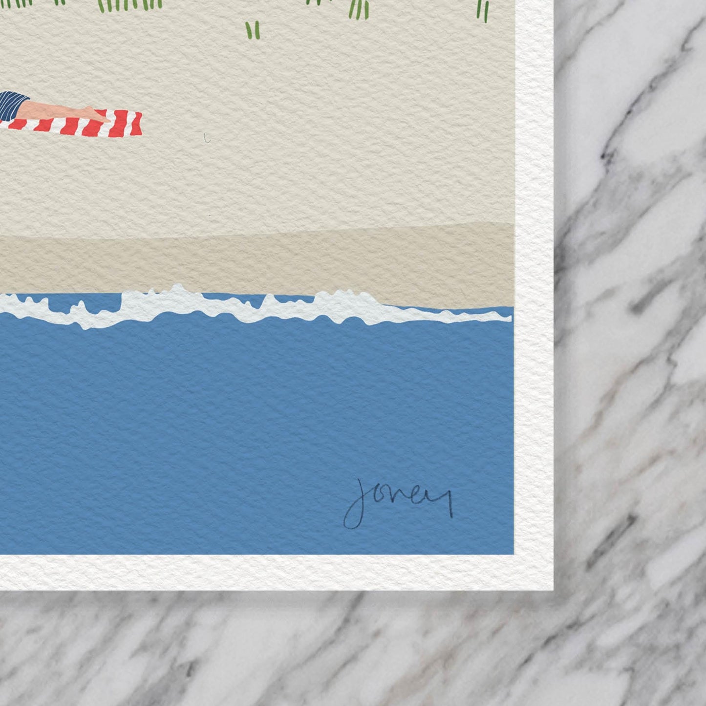 Beach Reading Art Print - Unframed or Framed - 230527