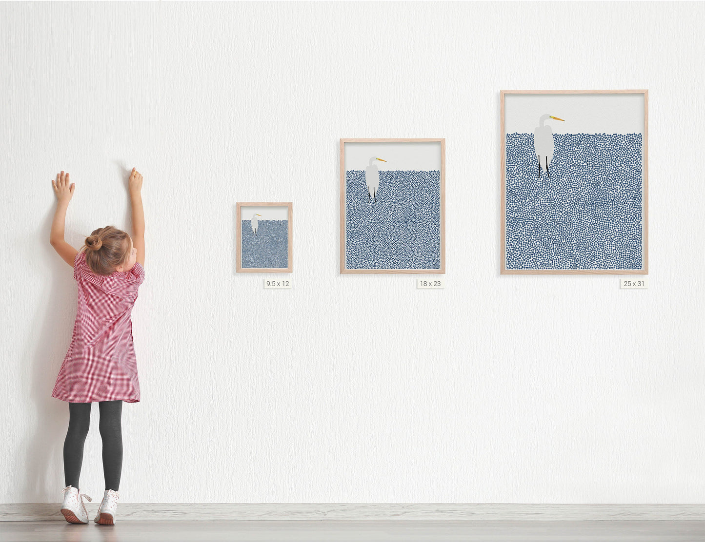 Wading Egret Art Print -  Unframed or Framed - 231112