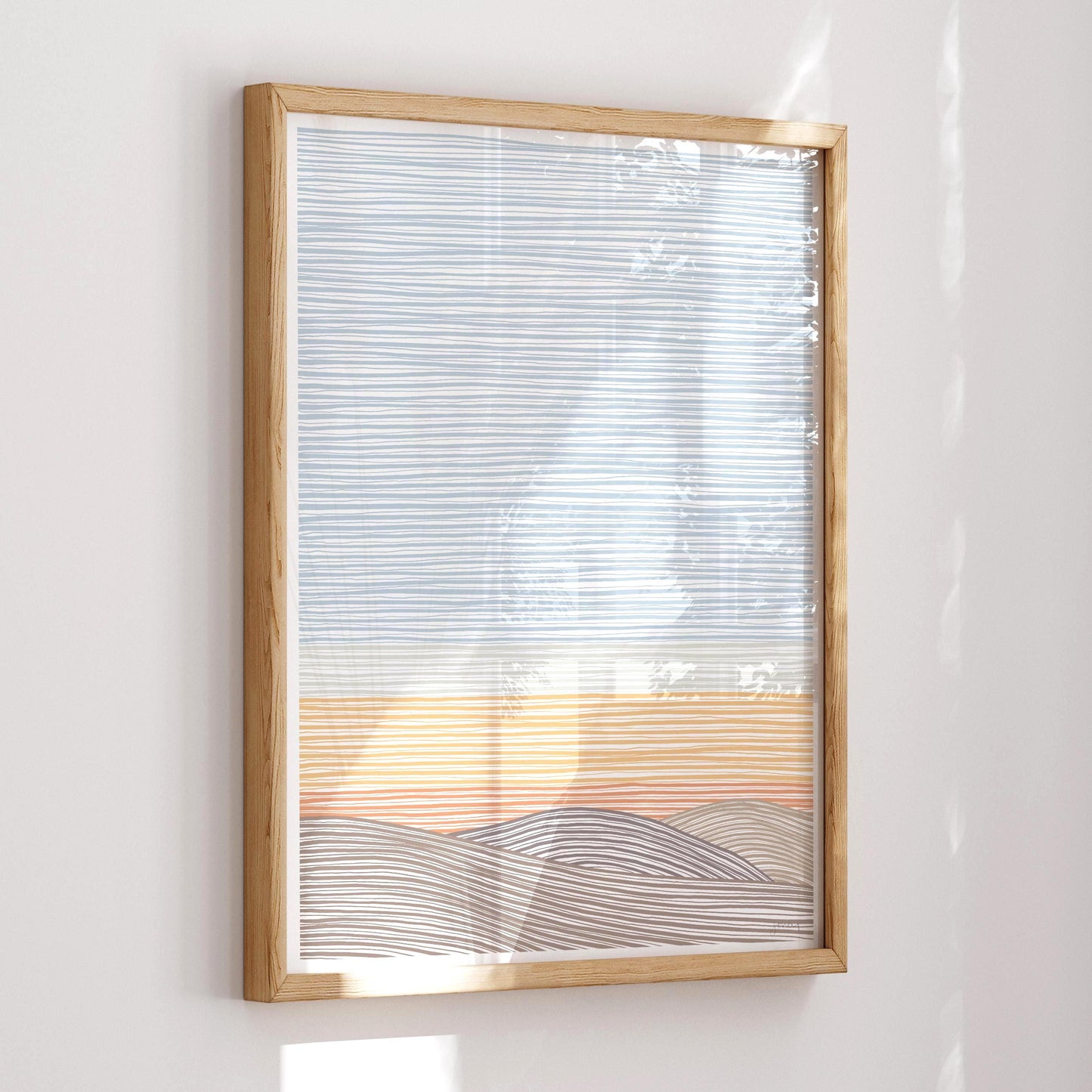 Desert Sunset Abstract Art Print - Unframed or Framed - 240207