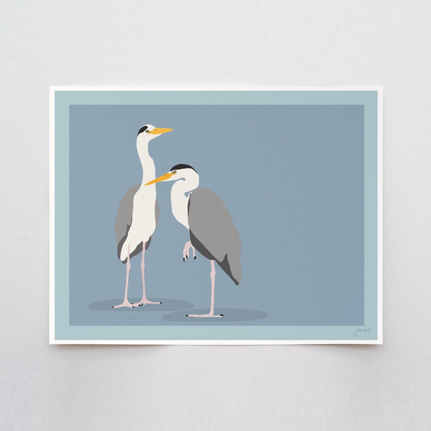 Two Herons Art Print – Signed by Jorey Hurley - 260208