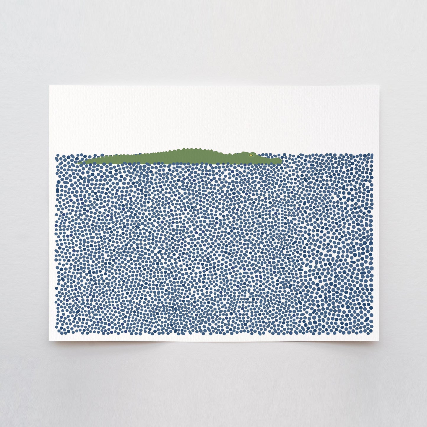 Gliding Crocodile Art Print - Unframed or Framed - 250212