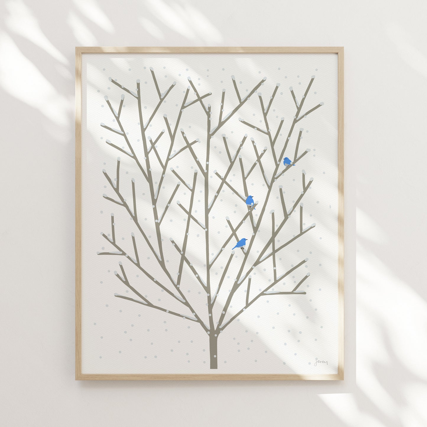 Winter Maple Abstract Art Print - Unframed or Framed - 231210