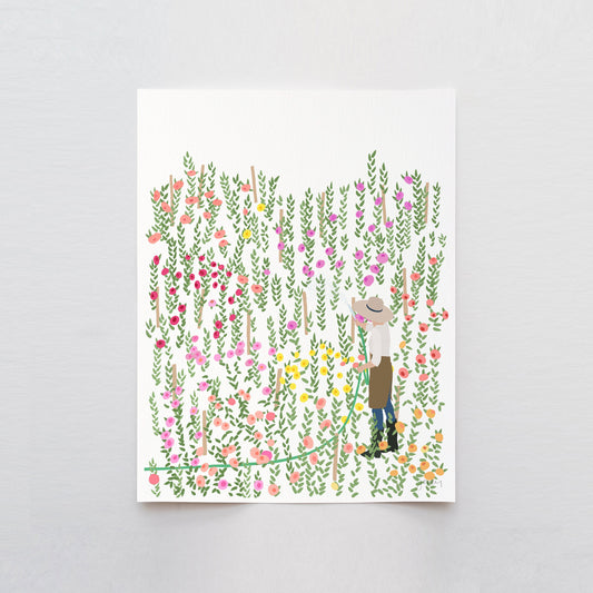 Zinnia Garden Art Print - Unframed or Framed - 230812