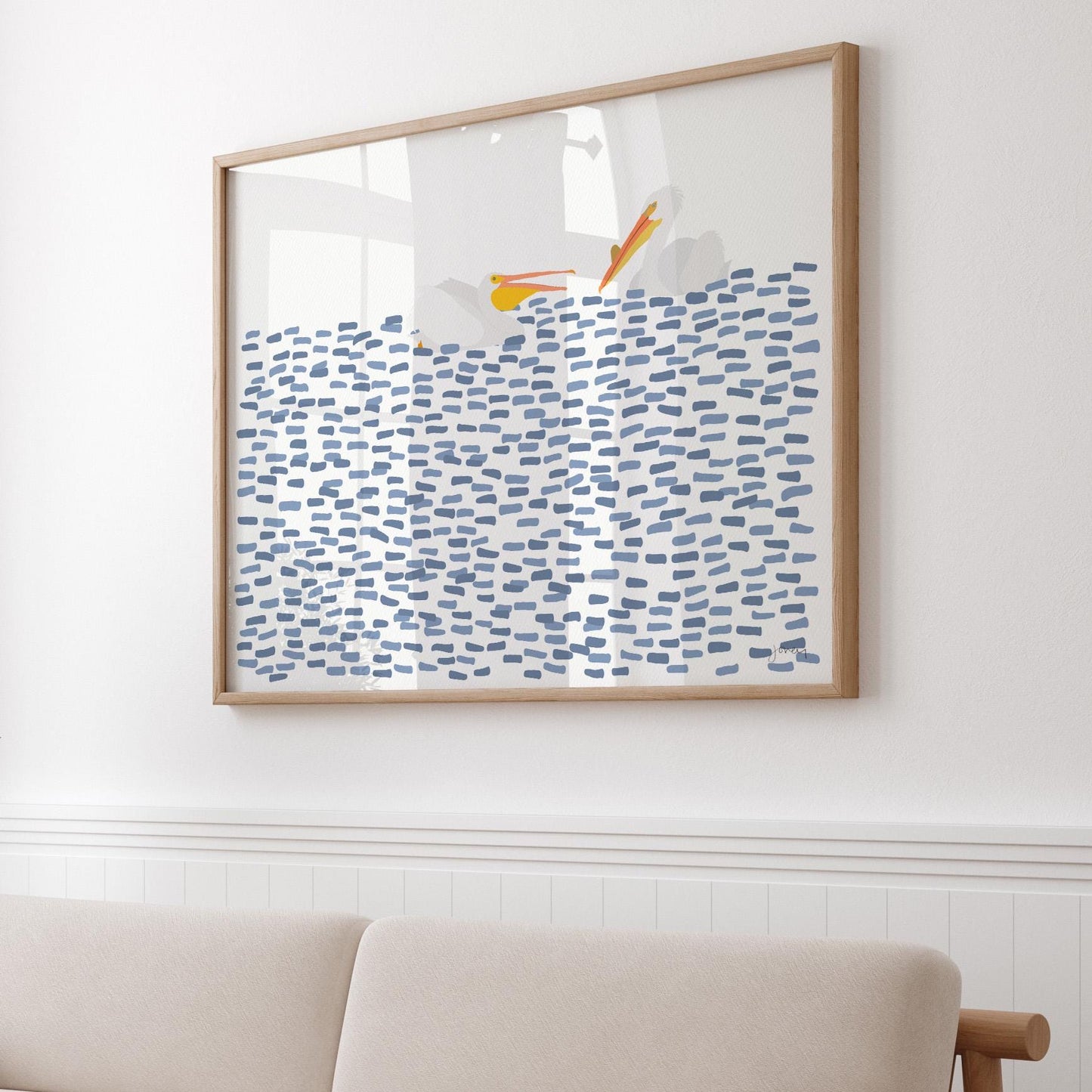 American White Pelicans Art Print - Unframed or Framed - 250224