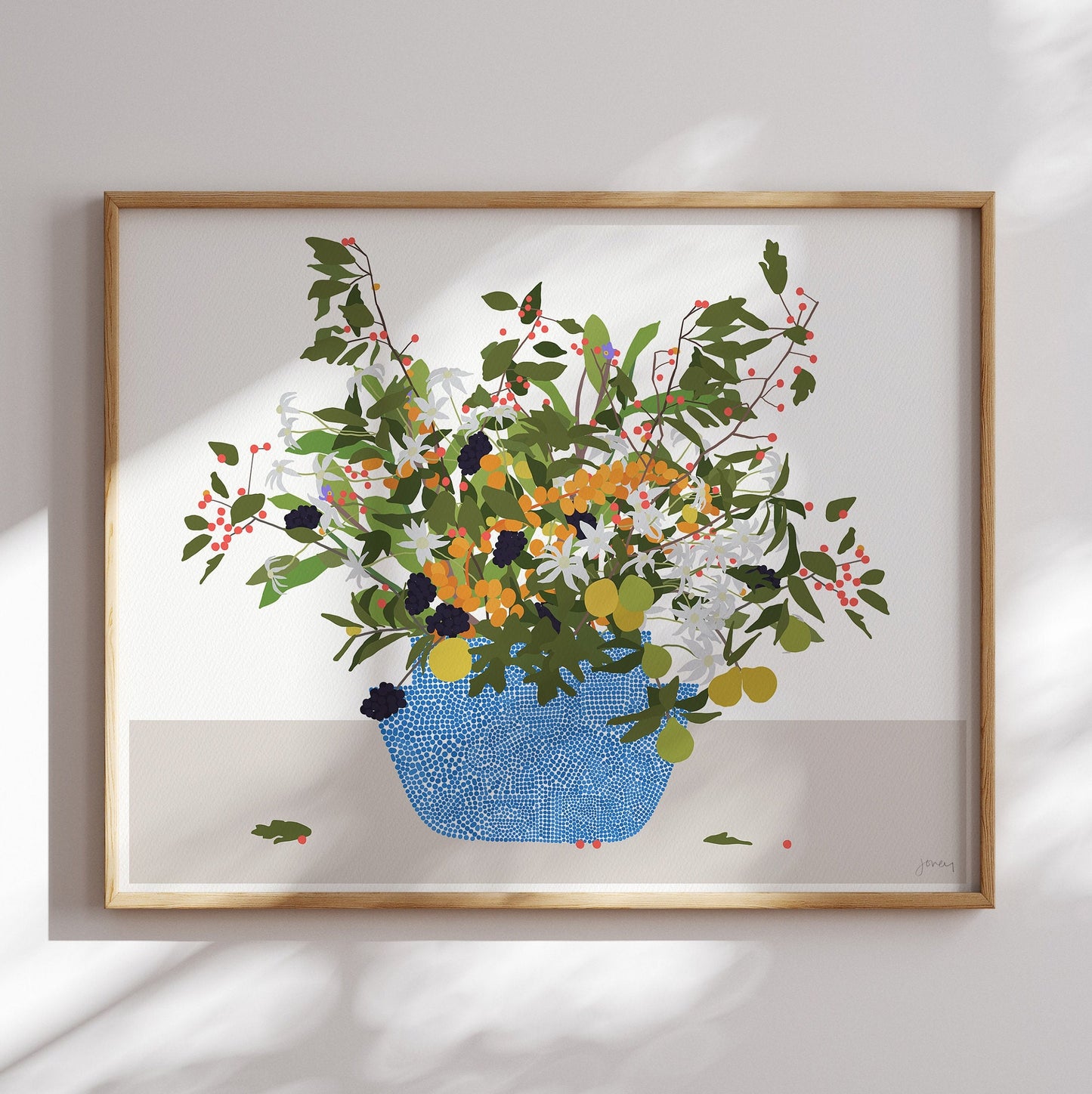 Kumquats Abstract Still Life Art Print - Unframed or Framed - 210309