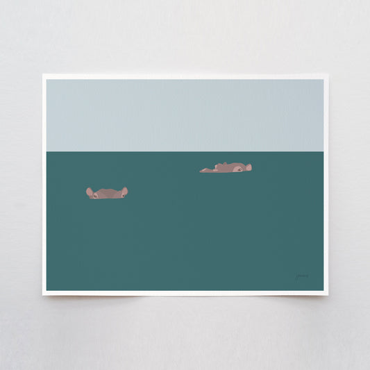 Hippos Art Print - Unframed or Framed - 151130