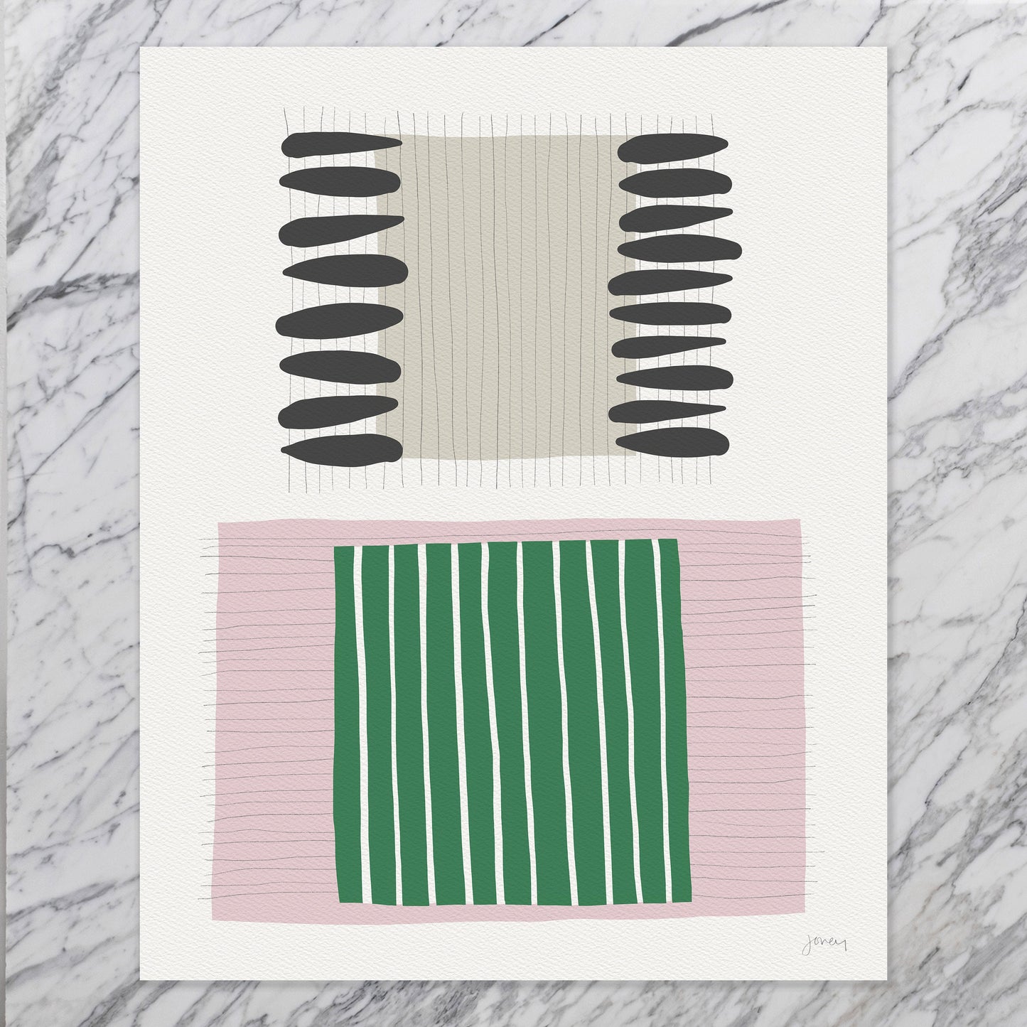 Calming Abstract Art Print - Unframed or Framed - 190716