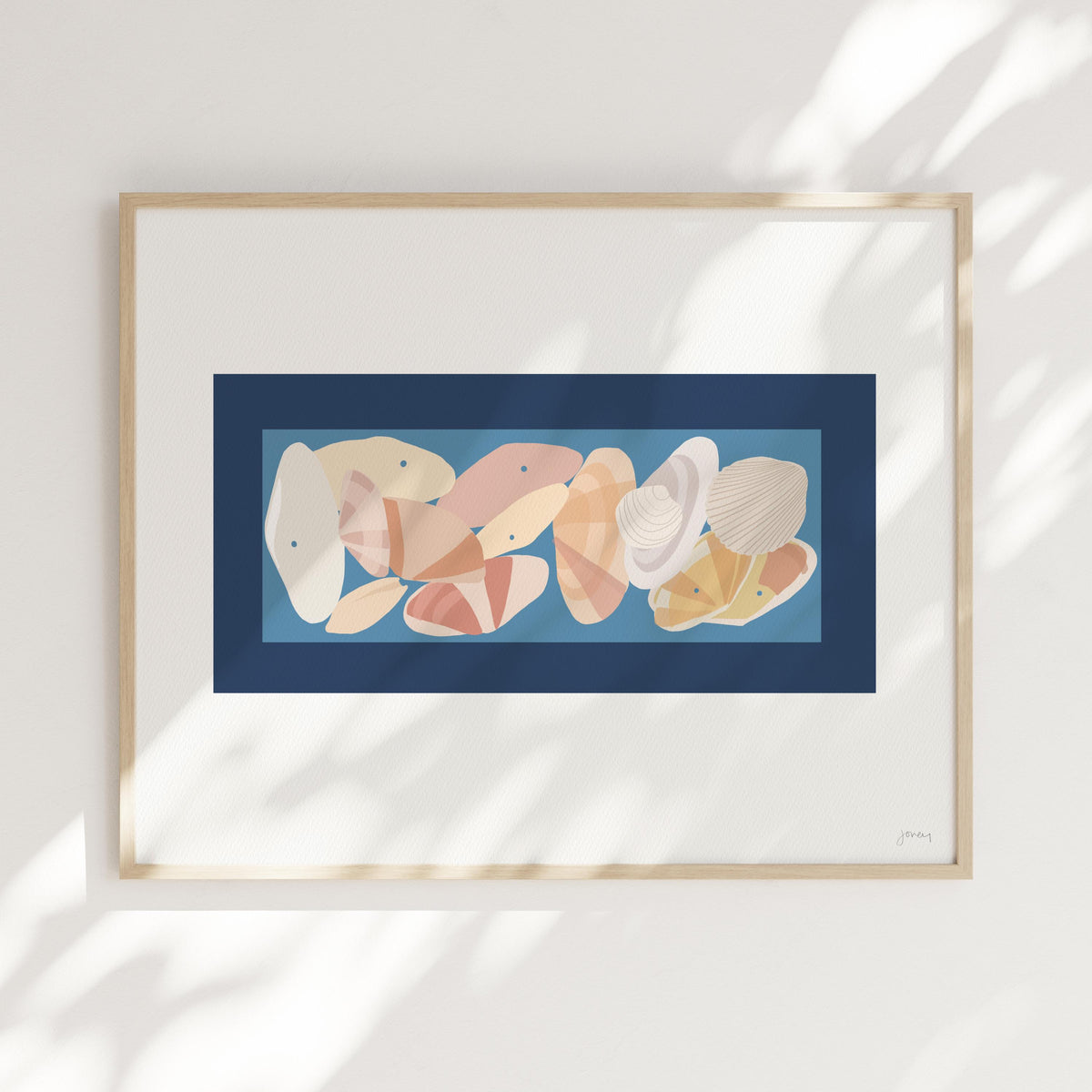 Beachcombing, signed art print - 260907