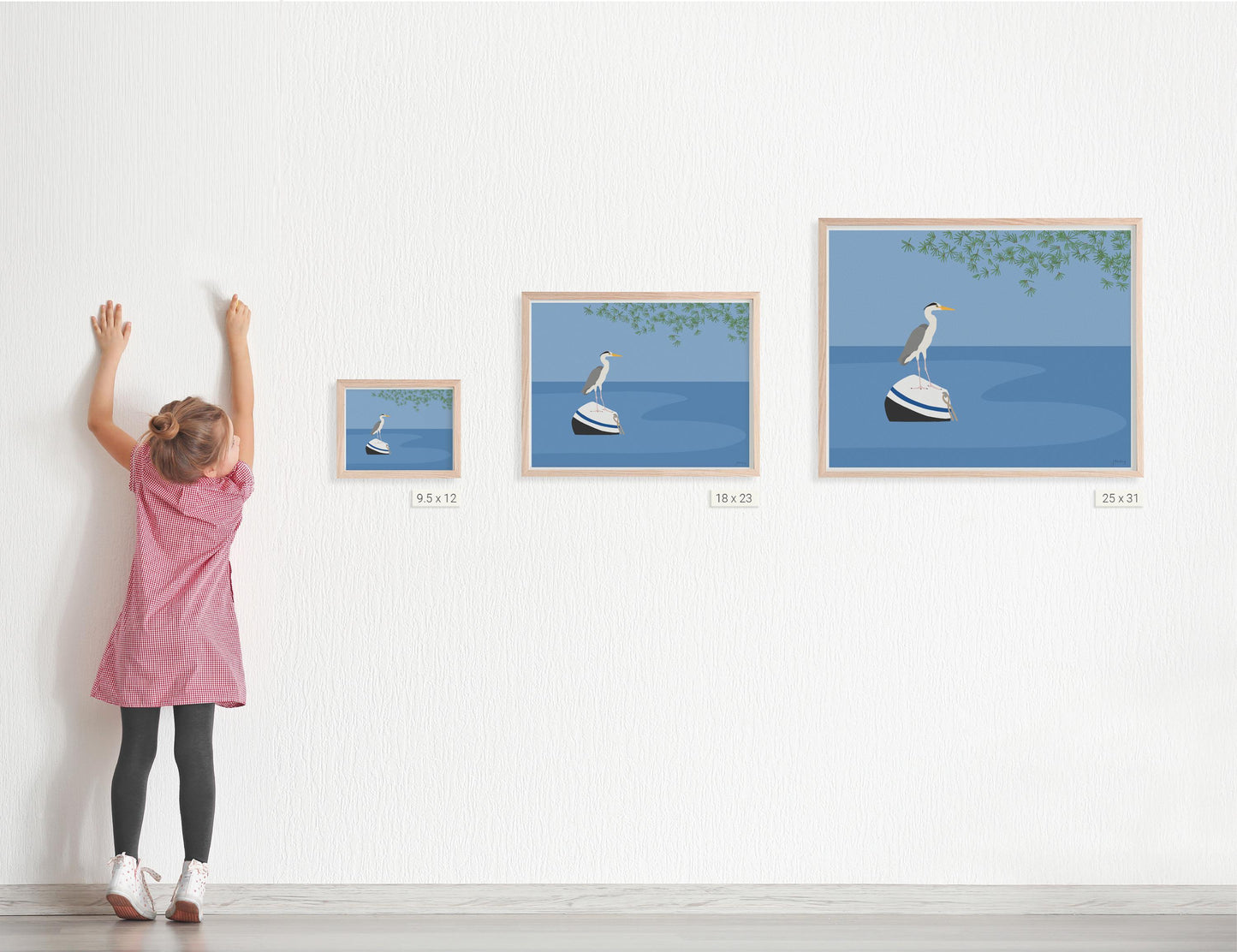 Heron on a Buoy Art Print – Signed - 260712