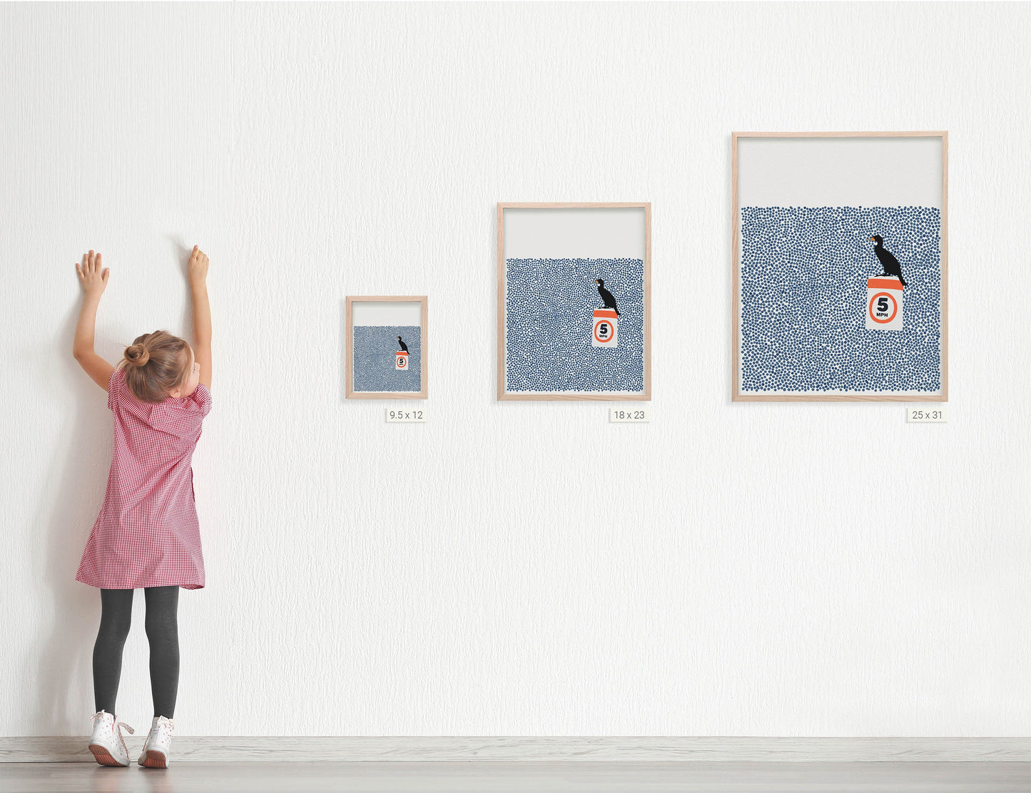 Cormorant on Buoy Art Print - Framed or Unframed - 140812