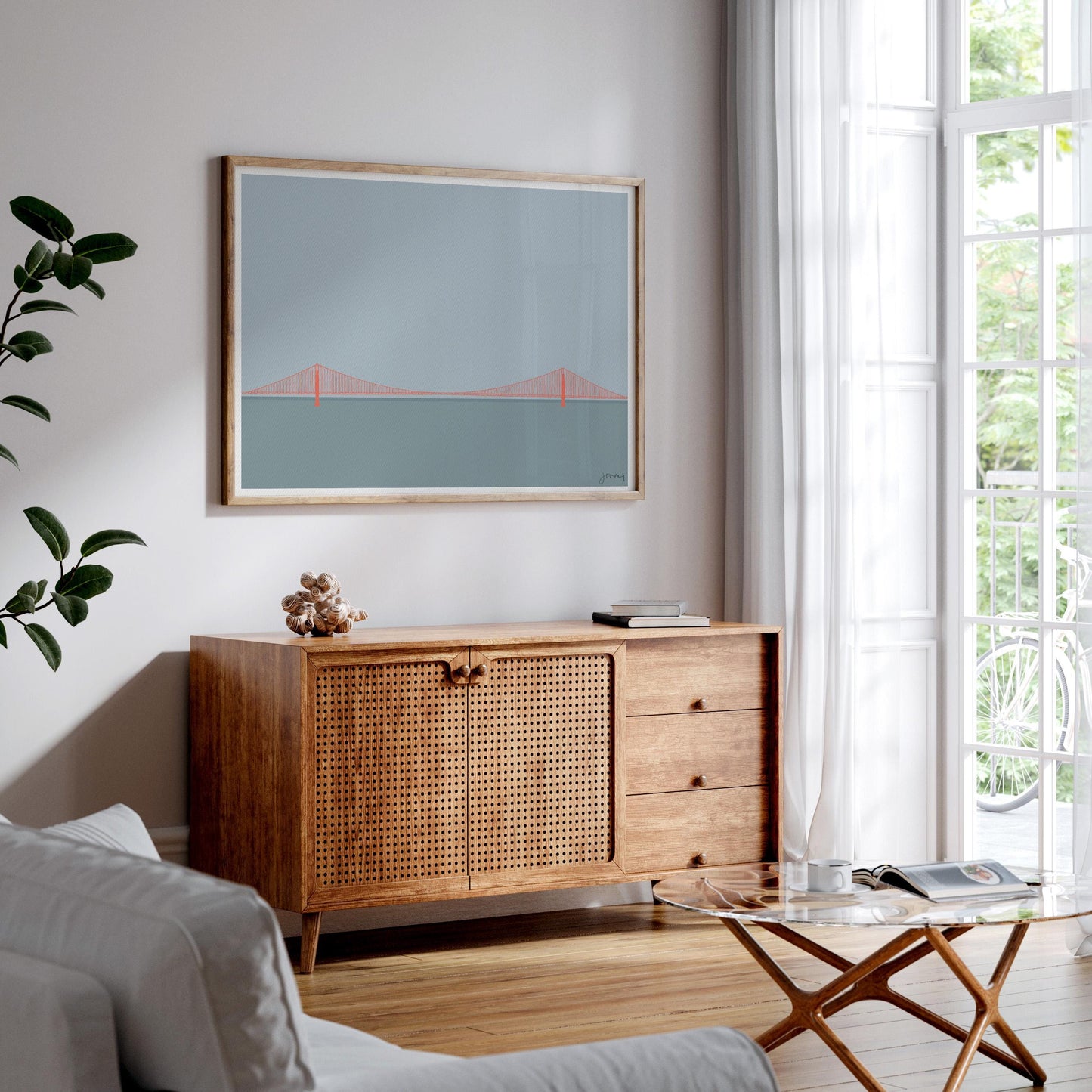 Golden Gate Bridge Landscape Art Print - Unframed or Framed - 230806