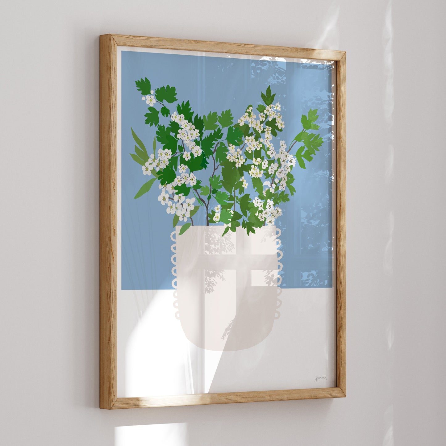 Hawthorn Blossoms Art Print - Unframed or Framed - 201107