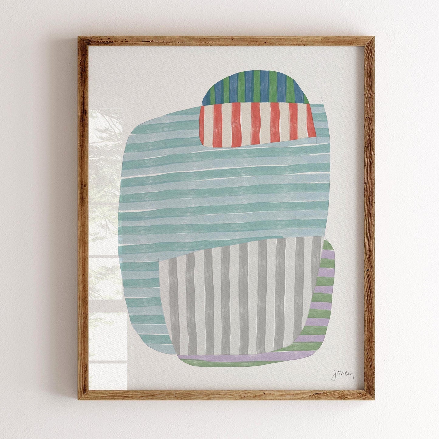 Striped Abstract Art Print - Unframed or Framed - 170914