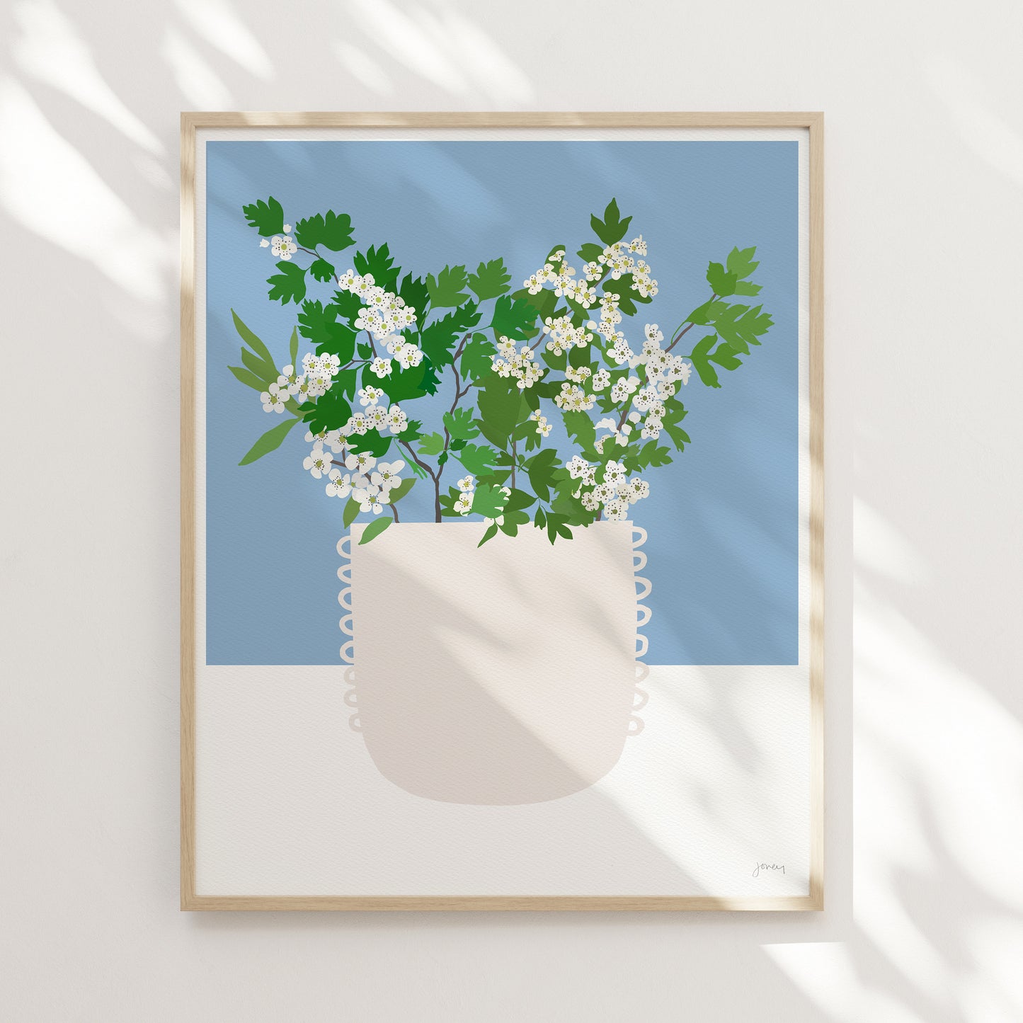 Hawthorn Blossoms Art Print - Unframed or Framed - 201107
