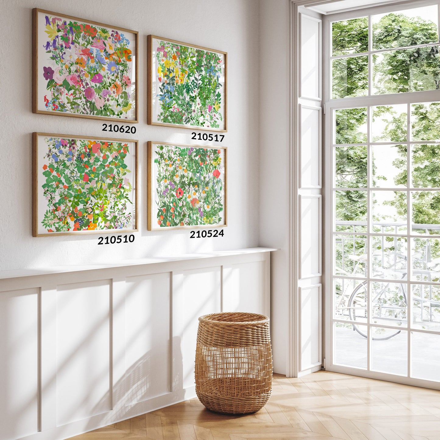 Springtime Millefleur Art Print - Unframed or Framed  - 210620