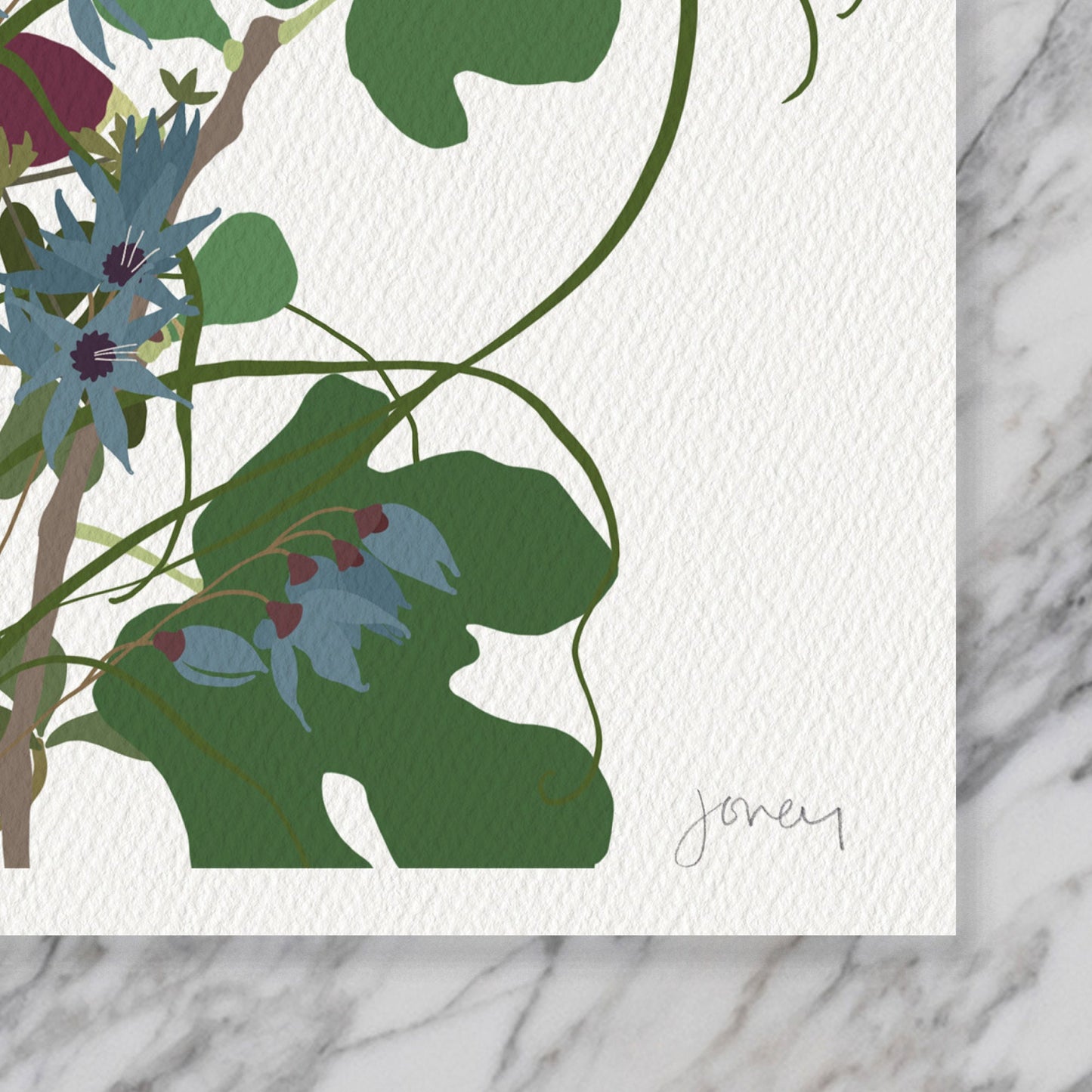 Magnolias Millefleurs Art Print - Unframed or Framed - 210322A