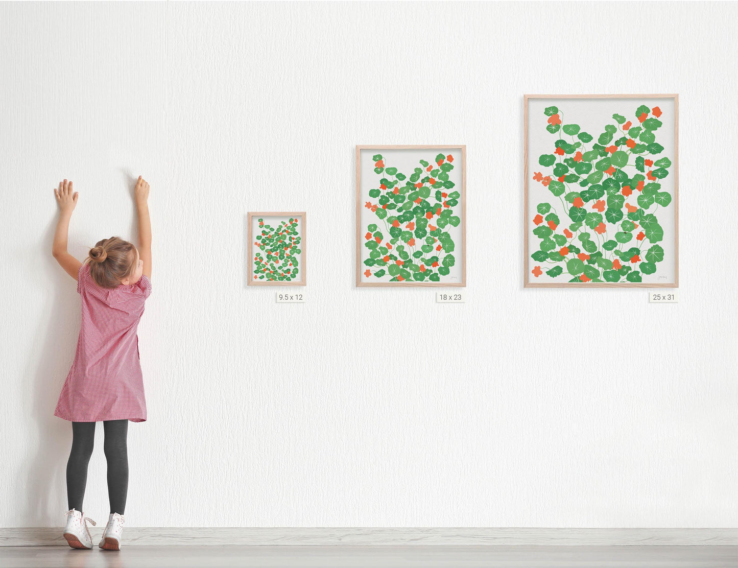 Nasturtium Plant Art Print - Unframed or Framed - 241013