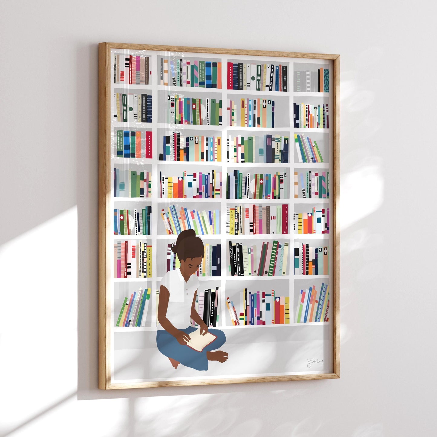 Young Bookworm Art Print - Unframed or Framed - 200721