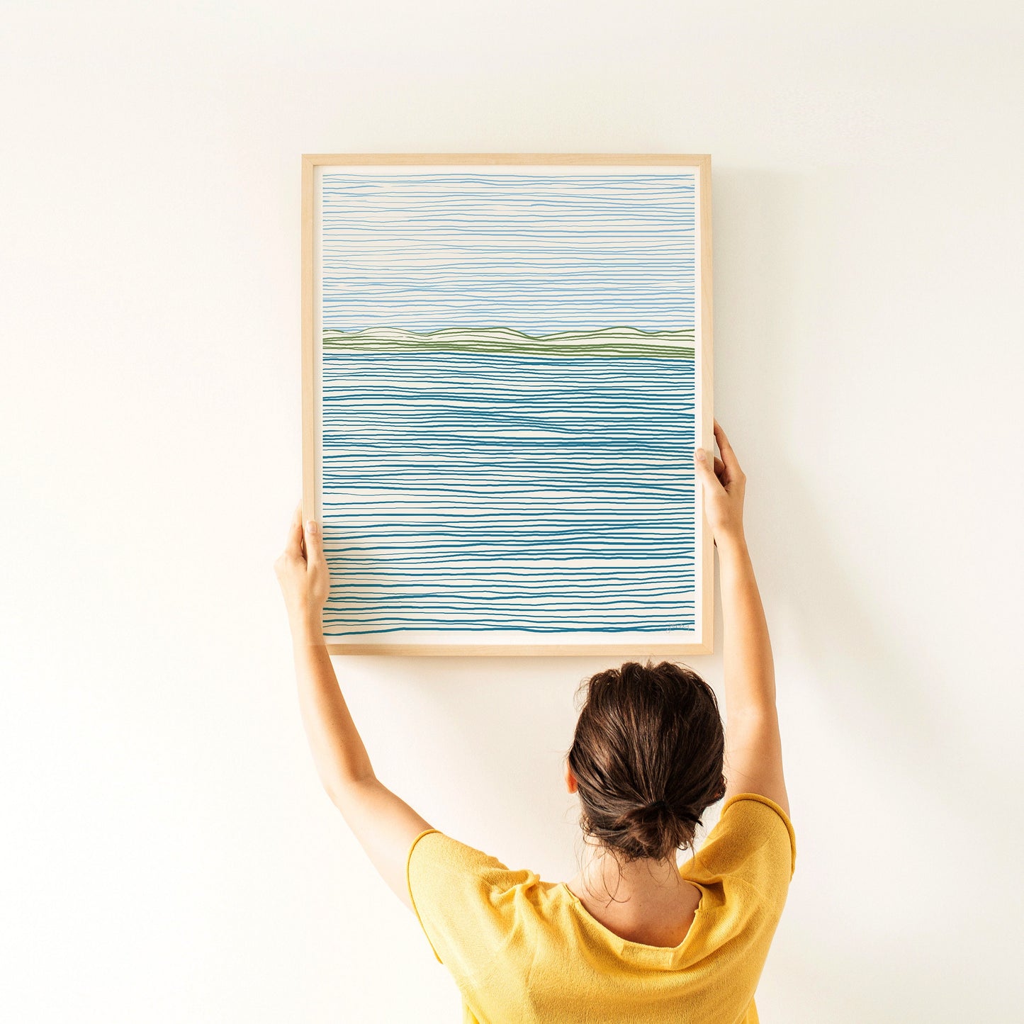 Striped Berkeley Hills Abstract Art Print - Unframed or Framed - 121104