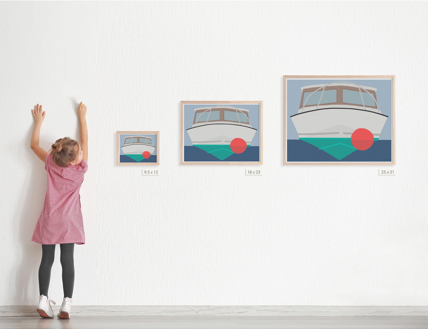 Cabin Cruiser Boat Art Print - Signed - 260524