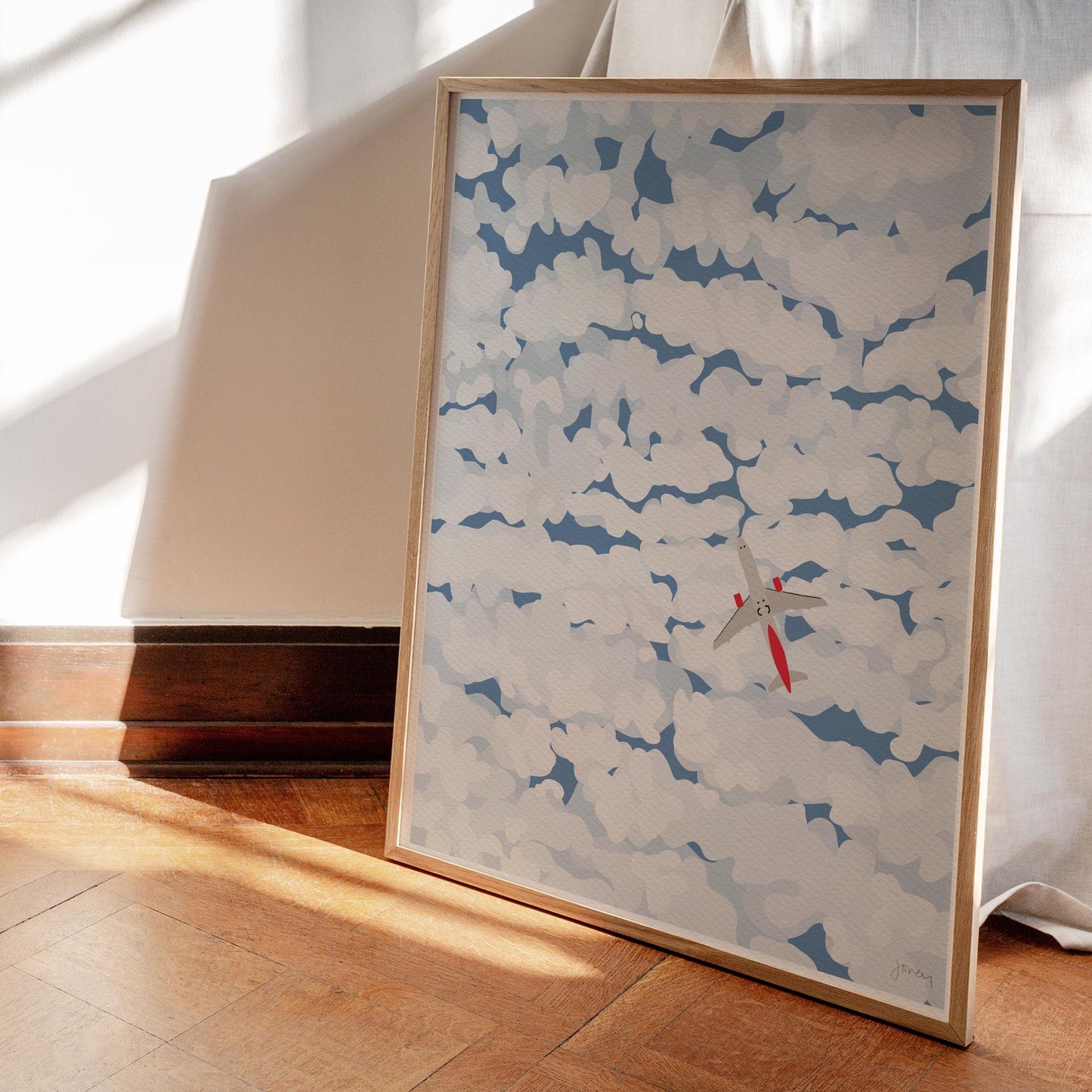 Airplane Overhead Art Print - Unframed or Framed - 140130