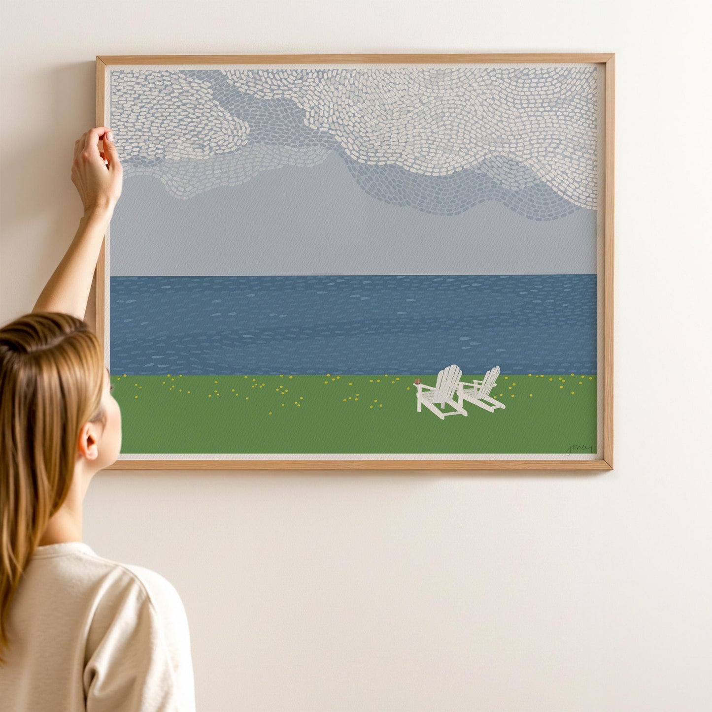 Water and Sky Landscape Art Print - Signed - 260628